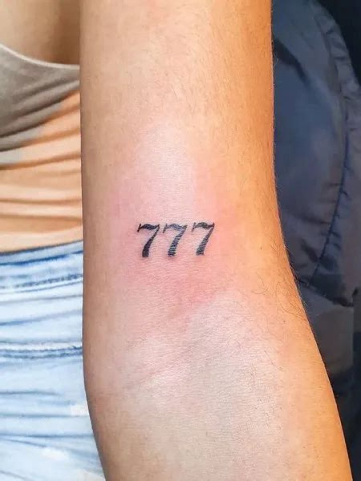 777 Tattoo 777 tattoo, Tattoos, Small tattoos