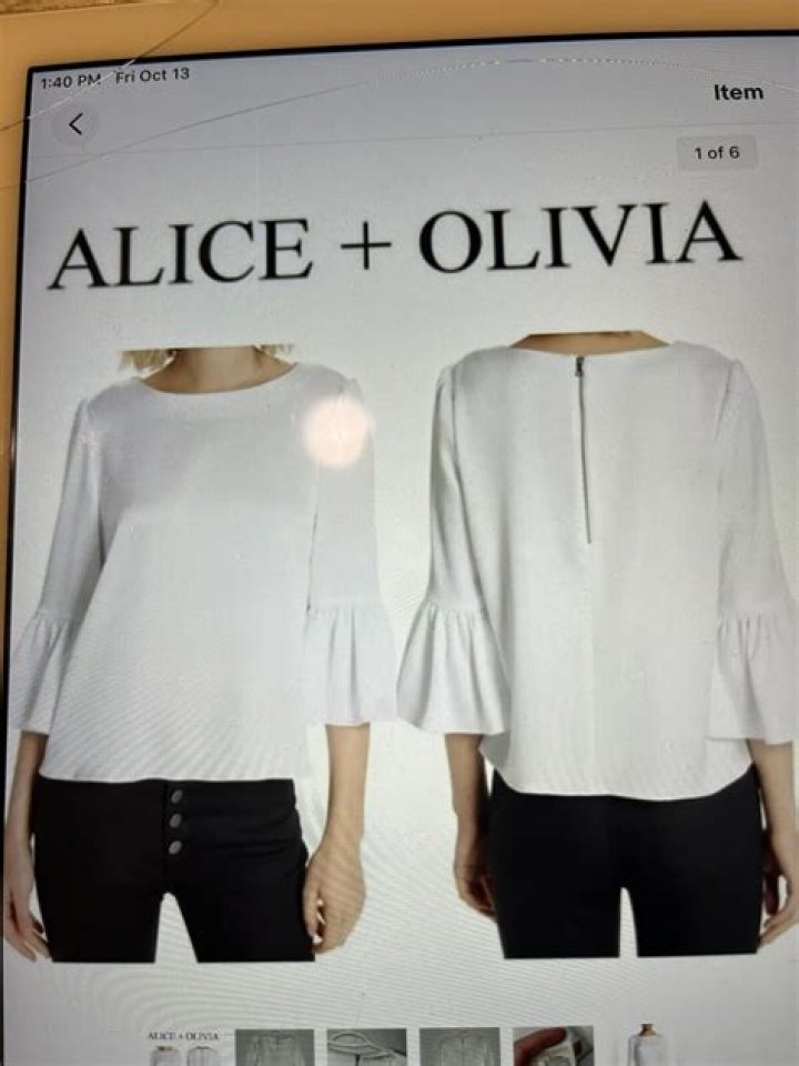 Alice + Olivia Bernice PuffSleeve Top Alice + Olivia Sample Sale