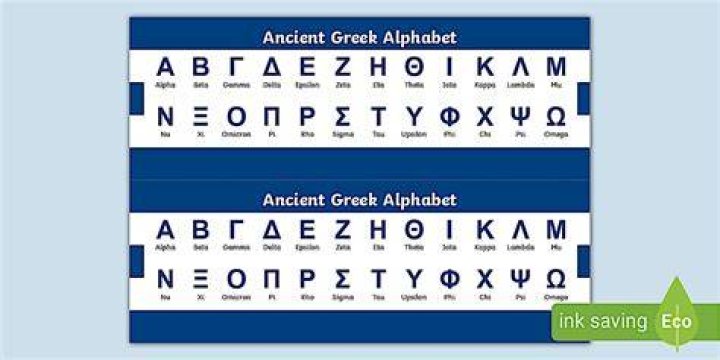 an ancient greek alphabet with all the letters in gold and black