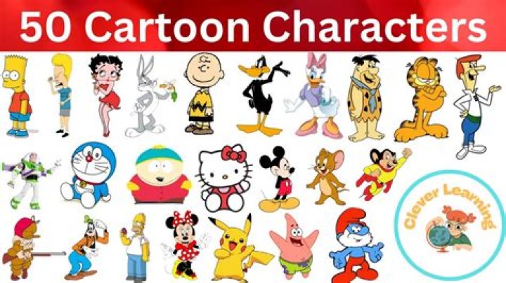 an image of cartoon characters on orange background