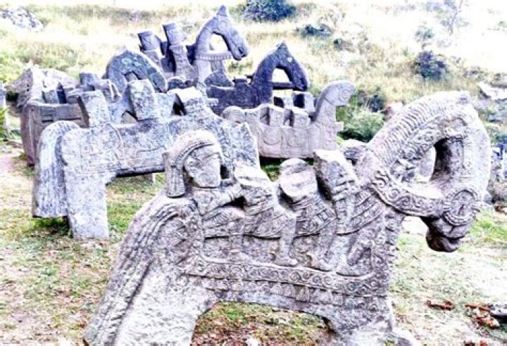 Ancient Art at Ghora Gali near Gool area of Ramban district. —Excelsior