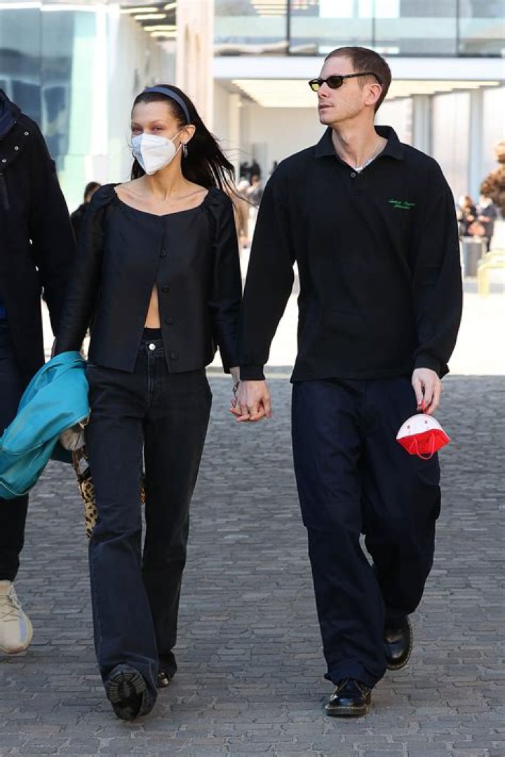 BELLA HADID and Marc Kalman Out for Breakfast in New York 08/09/2021