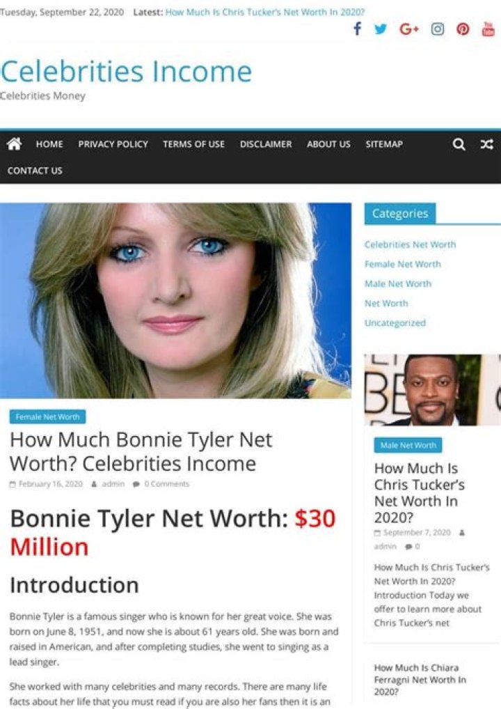 Bonnie Tyler Net Worth 2023 Singing Career Age Home