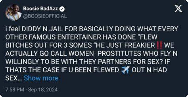 Boosie Badazz Faces Backlash for Claiming He Hired Women to Perform Sex