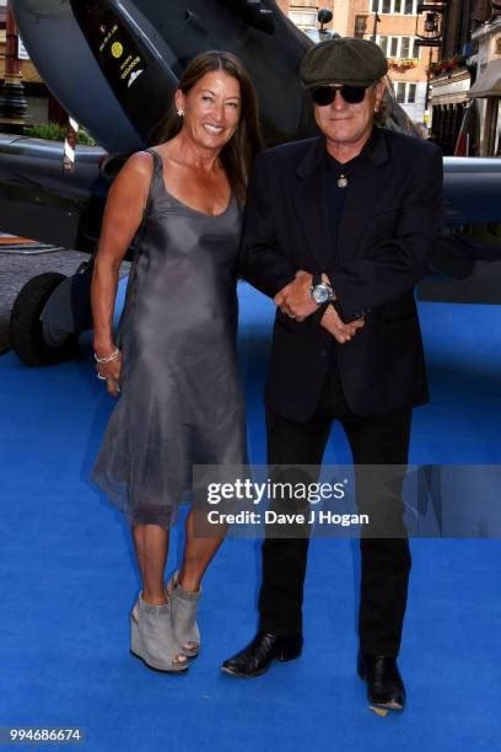 Brenda Johnson and Brian Johnson attending the premiere of Spitfire