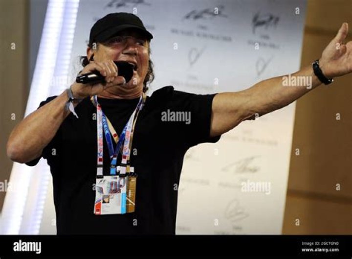 Brian Johnson (GBR) AC/DC Lead Singer with his wife Brenda. Bahrain
