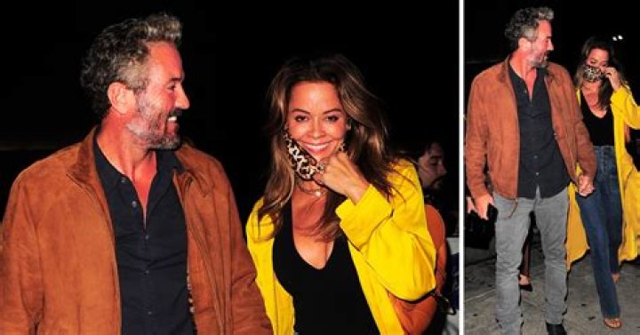 Brooke Burke Wears Yellow Coat While Dining Scott Rigsby Pics