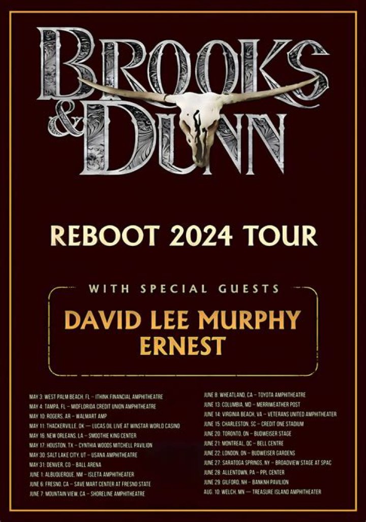 Brooks & Dunn Reboot 2024 tour Presale code, tickets, dates, venues