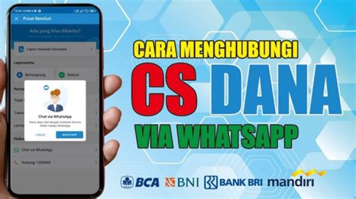 Cara Menghubungi CS Dana Lewat Whatsapp Cara Menghubungi Admin DANA