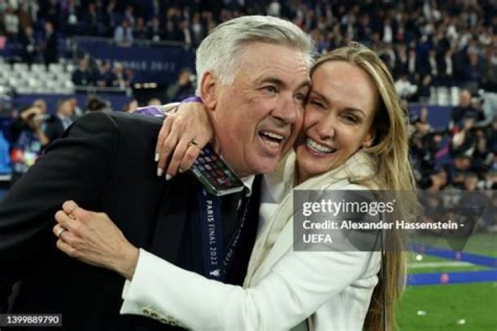 Carlo Ancelotti and Mariann Barrena McClay during the Best FIFA