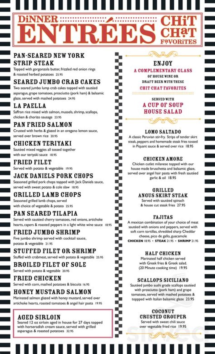 Chit Chat Diner menus in Hackensack, New Jersey, United States