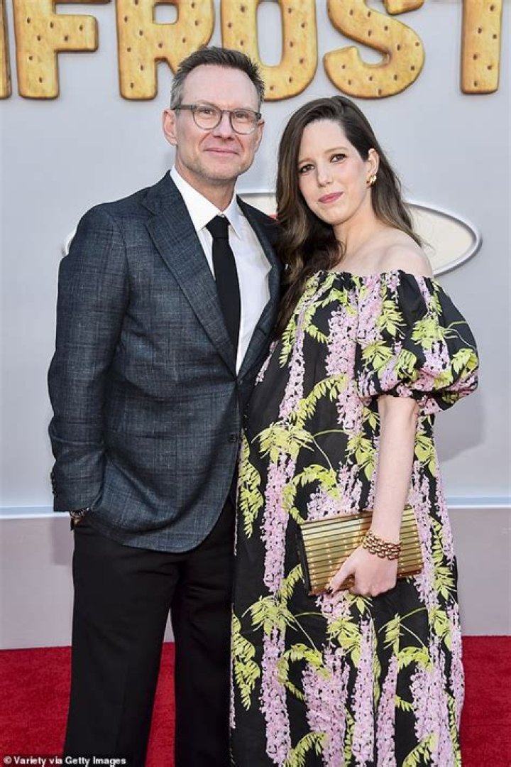 Christian Slater and wife baby girl