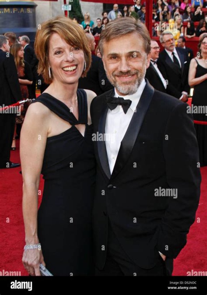 Christoph Waltz and Judith Holste during the Hollywood Walk of Fame