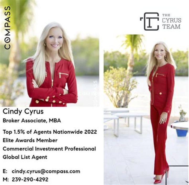 Cindy Cyrus Licensed Broker Associate and Top 1.5 of Agents