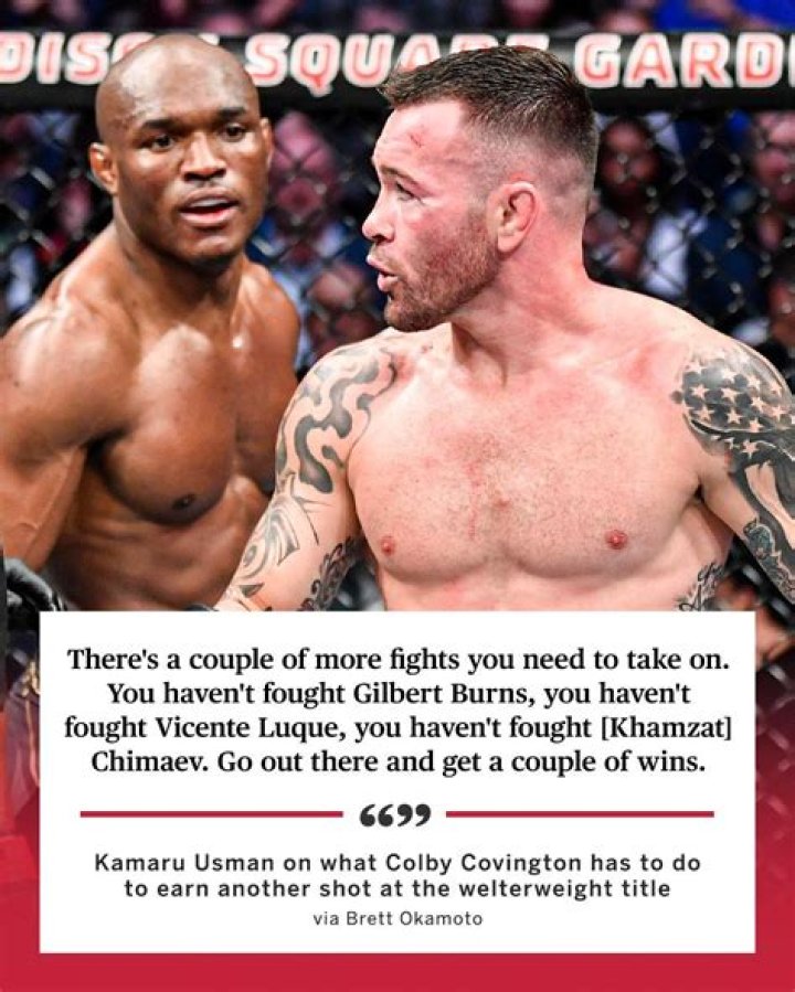Colby Covington Addresses Kamaru Usman Liking His Sister's Photos "It