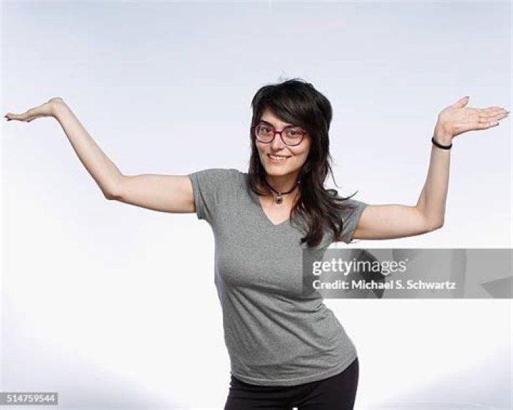 Comedian Sara Mostajabi poses after her performance at The Ice House