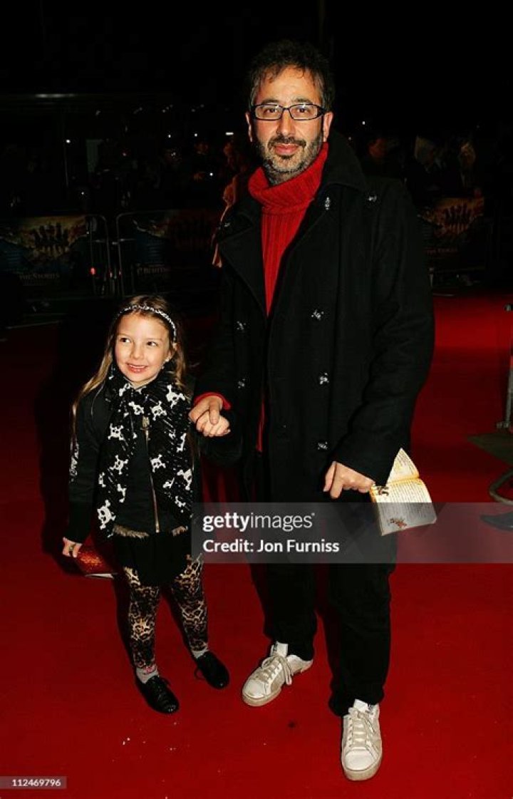 David Baddiel and daughter Dolly Loveday ride a camel Russell Brand