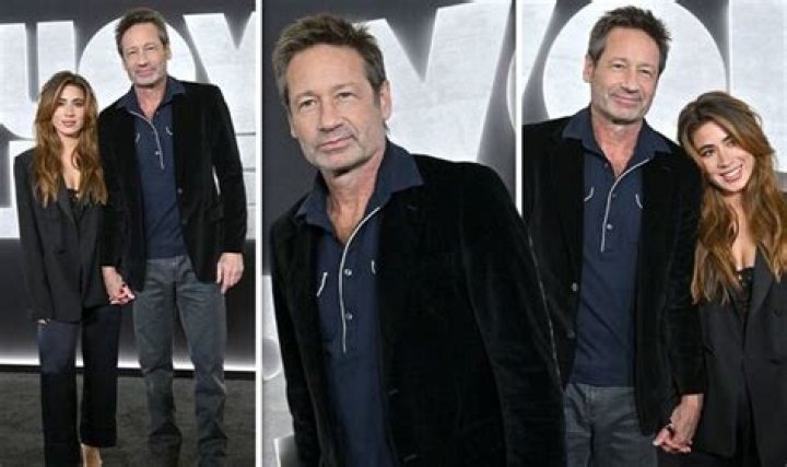 David Duchovny makes rare appearance with young girlfriend Monique