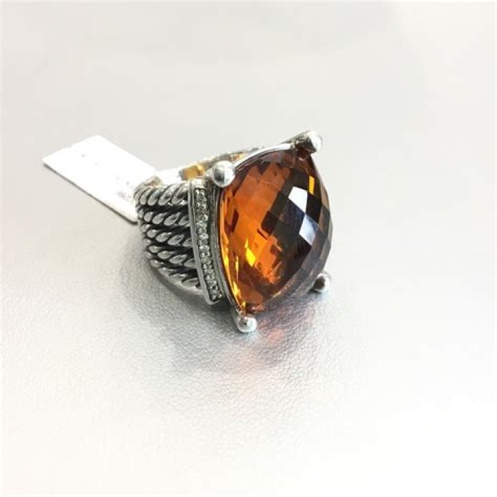 DAVID YURMAN WHEATON 20 X 15 Peridot DIAMOND STERLI&hellip; Gem
