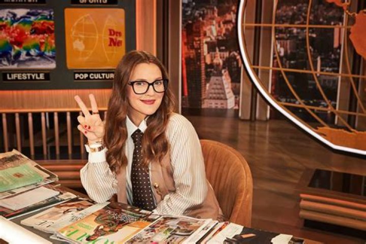 Drew Barrymore Shows Off Messy Bun, Mismatched Outfit Before Talk Show