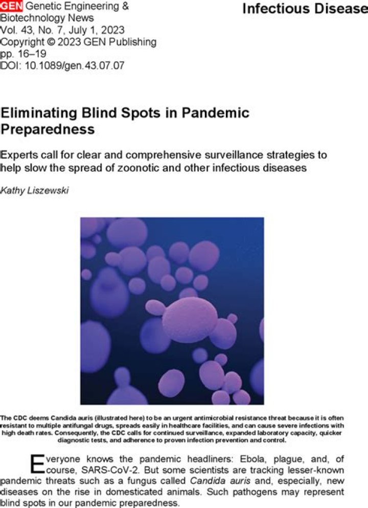 Eliminating Blind Spots in Pandemic Preparedness