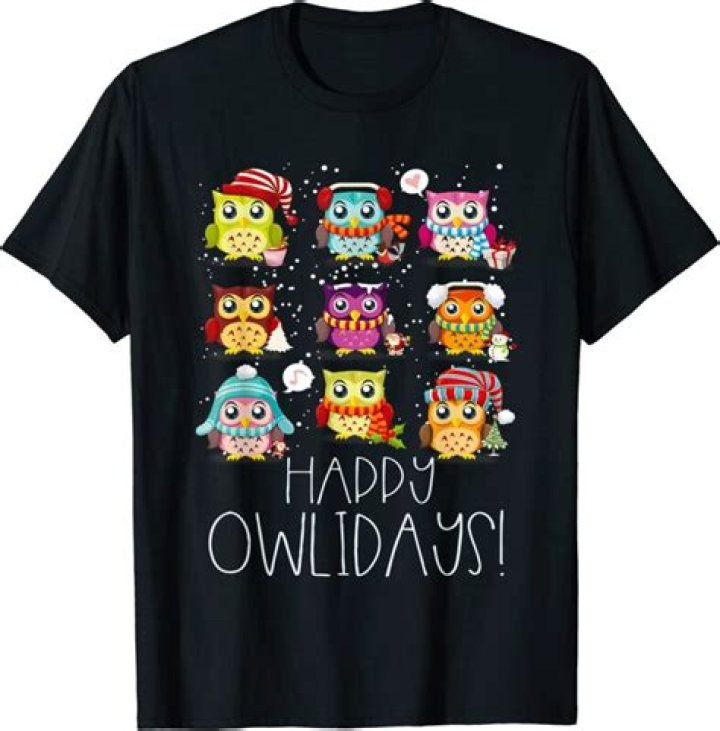 Festive Owl Owls TShirt TeePublic
