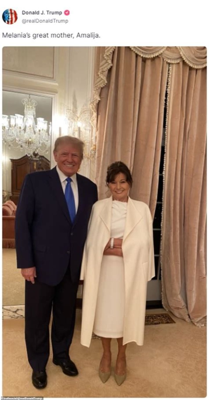 Former first lady Melania Trump's mother, Amalija Knavs, has died 247