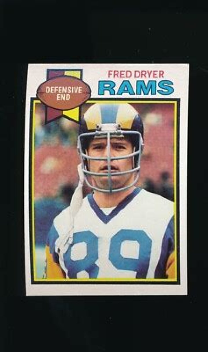 Fred Dryer / Defensive end, Los Angeles Rams, 1972. Football