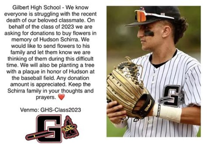 Hudson Schirra, a Former Gilbert High School Baseball Player, Died In a