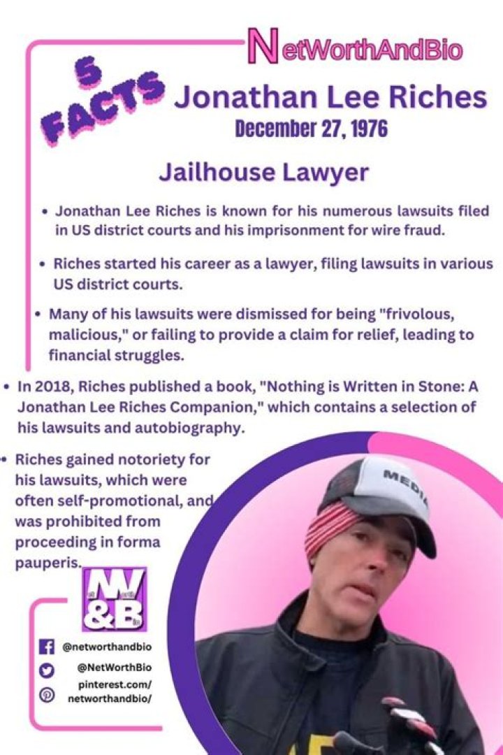 Jonathan Lee Riches Net Worth Unraveling His Finances
