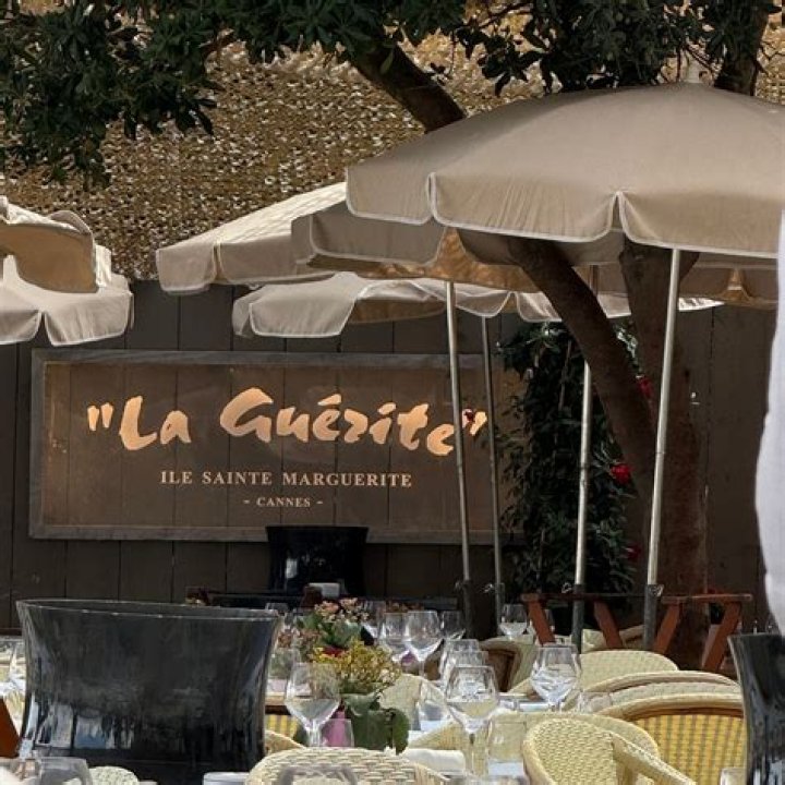 la guerite restaurant cannes. sail there by private boat Ile sainte
