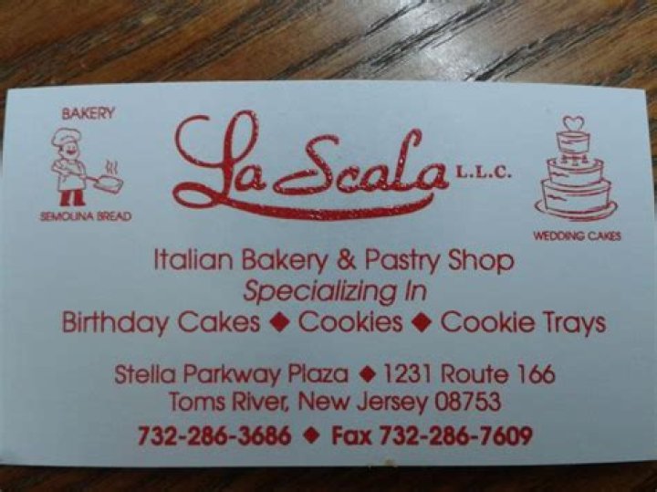 La Scala Bakery Toms River, NJ Toms river, Bakery, Seaside heights