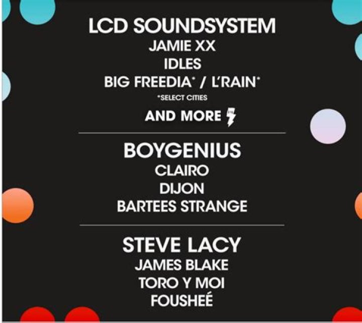 LCD Soundsystem, boygenius, Steve Lacy Lead Inaugural Lineup For