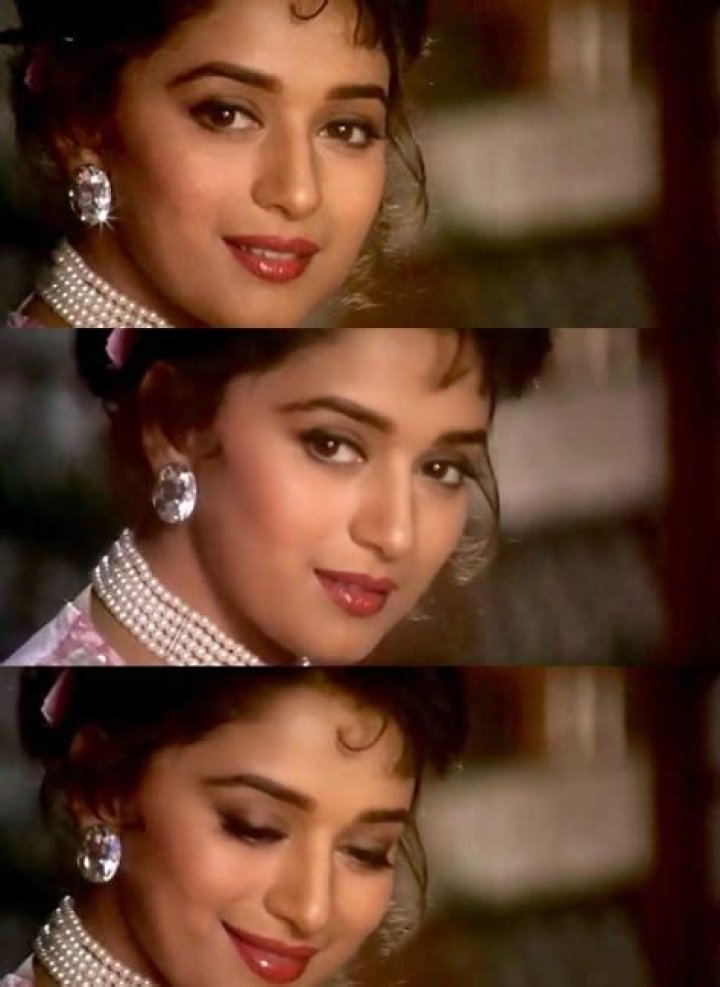 Madhuri Dixit begins the mahurat shot of her next film with her husband