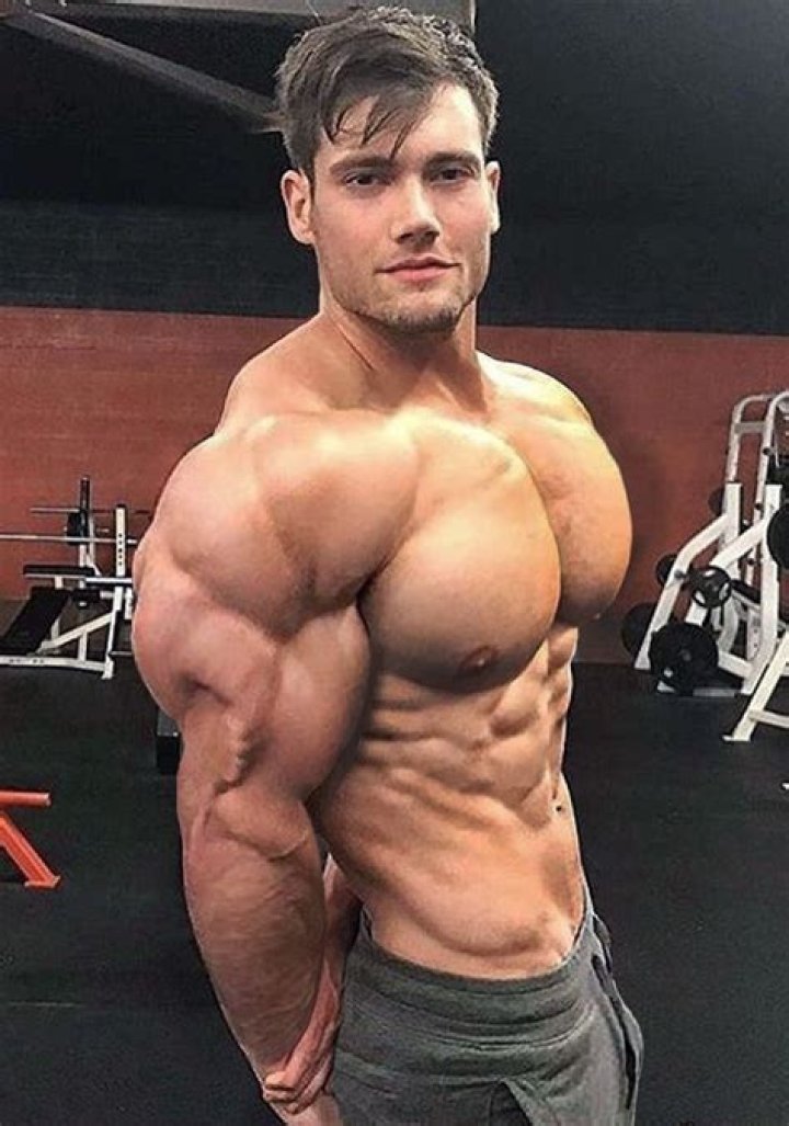 Male bodybuilders transformed into massive, bulging, flexing Muscle