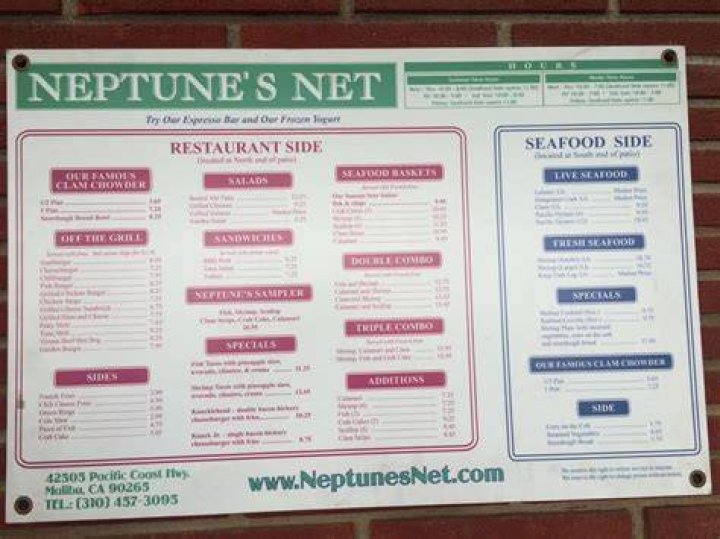 Menu at Neptune's Grille + Bar, Liberty City