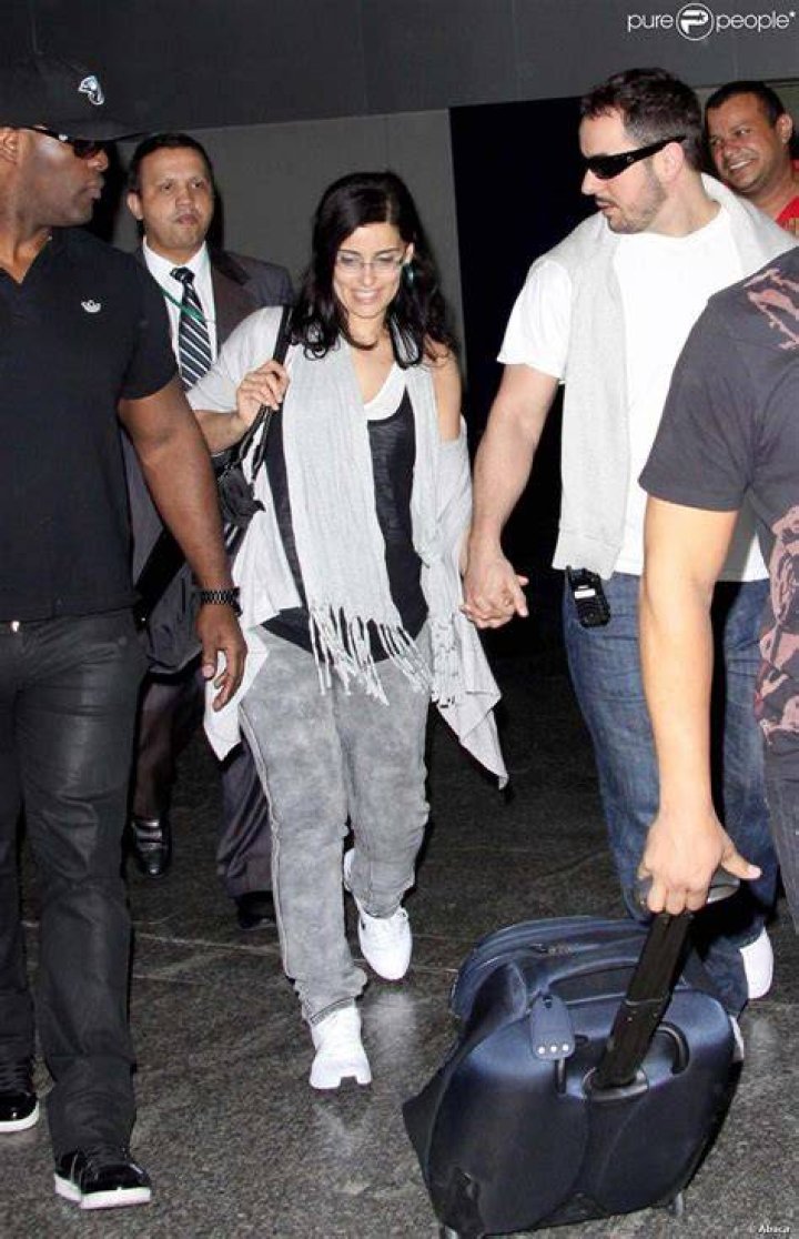 Nelly Furtado et son mari Demo Castellon, &agrave; Rio de janeiro le 24 mars