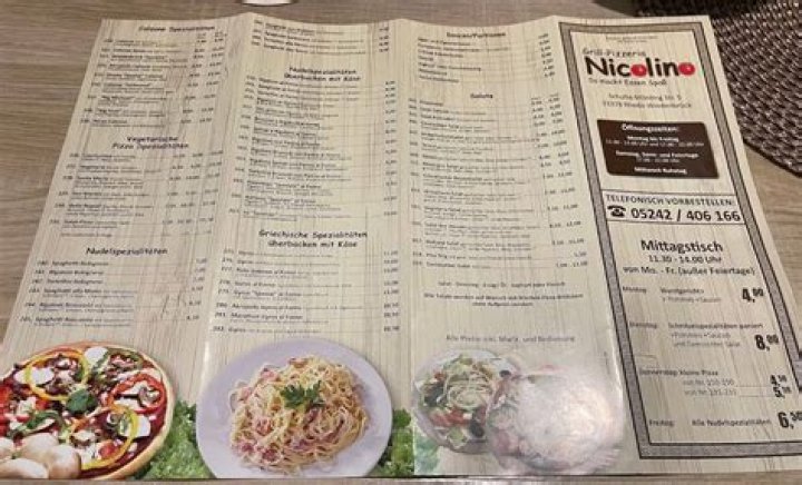 NicoLino Lieferservice Plankenfels Speisekarte