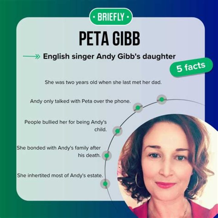 Peta Gibb, Andy Gibb's daughter What does she do for a living