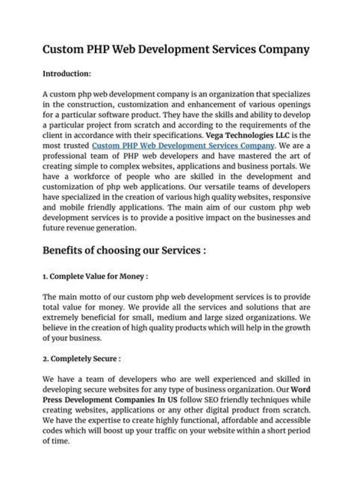 PHP Web Development Services Company in Dallas, Tx Covetus Covetus