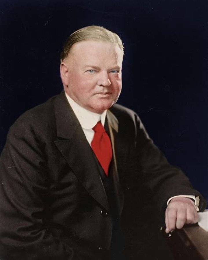 President Herbert Hoover, an American politician who served as the 31st
