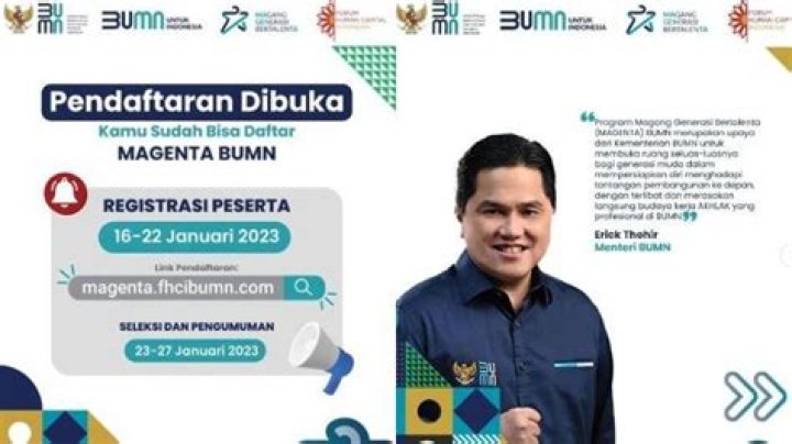 Program Magang MAGENTA BUMN DIBUKA Cek Persyaratan dan Segera