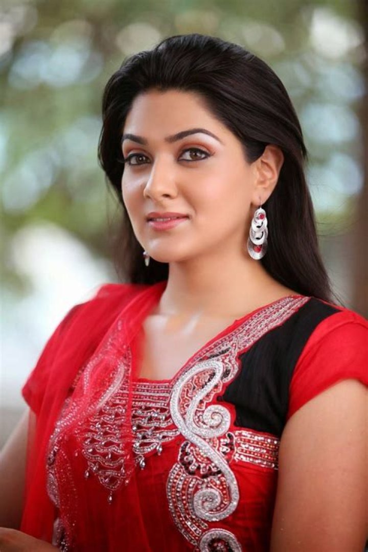 Sakshi Chaudhary Smiling Face Stills In Red Dress Actress Album