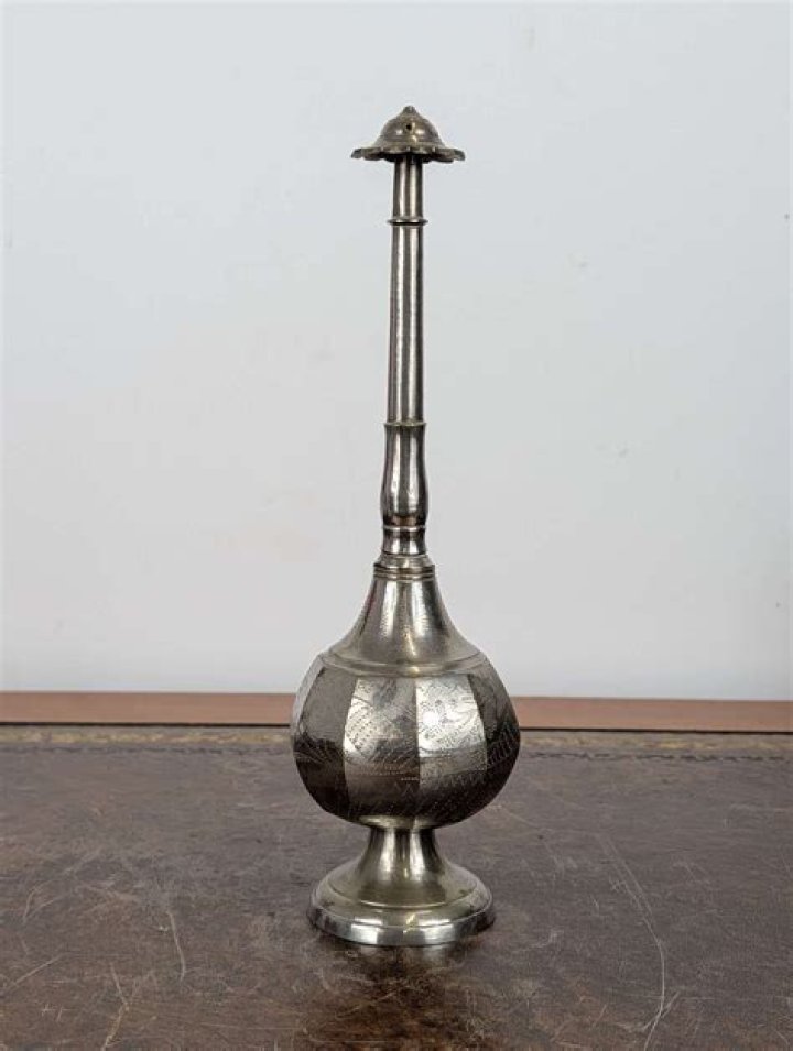silver & gold rosewater sprinkler 1700 Perfume bottle art, Beautiful