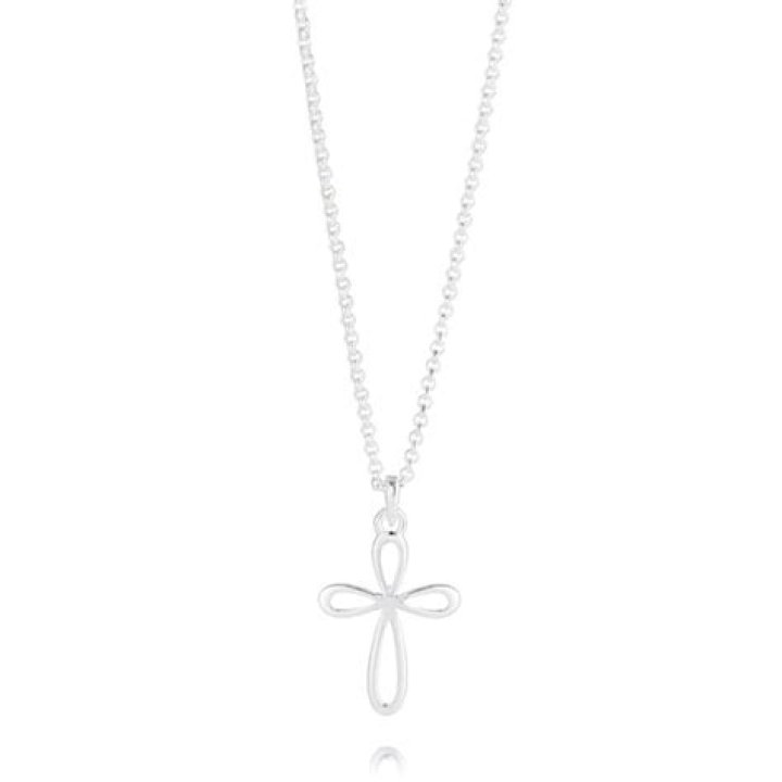 Sterling Silver Cherish Cross Necklace By Molly Brown London