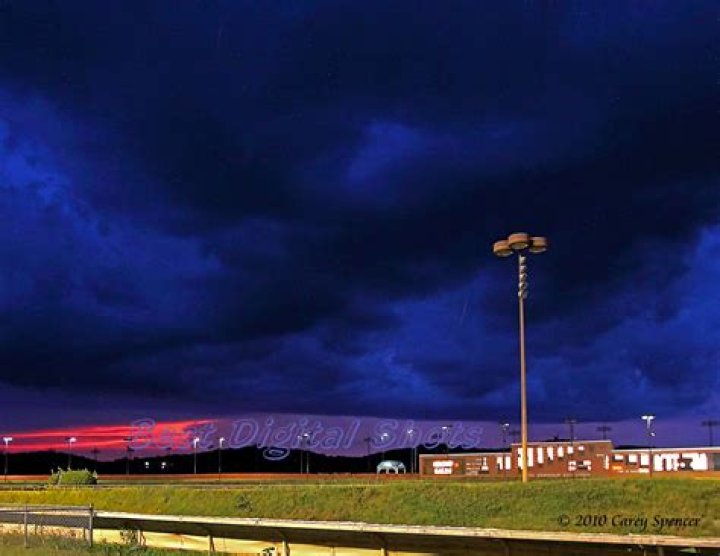 Stormy Birmingham Race Course with Greyhounds and Perseid Meteors