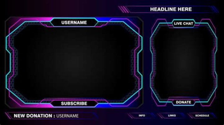 Stylish overlay for livestream on Craiyon