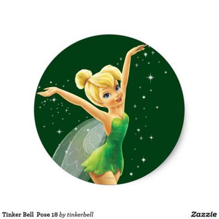 Tinker Bell Pose 18 Classic Round Sticker Tinkerbell