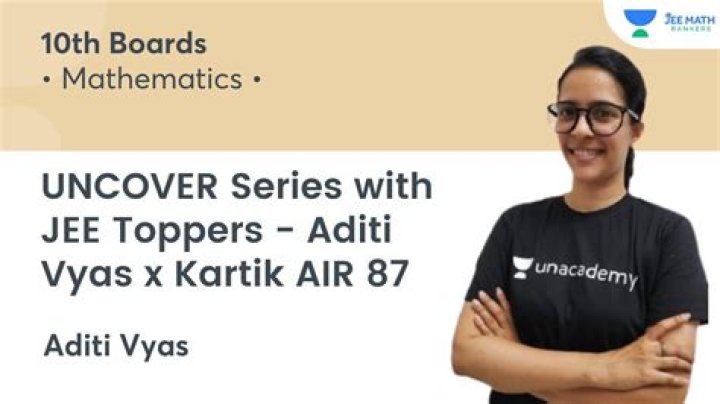 UNCOVER Series with JEE Toppers Aditi Vyas x Kartik AIR 87 JEE Math