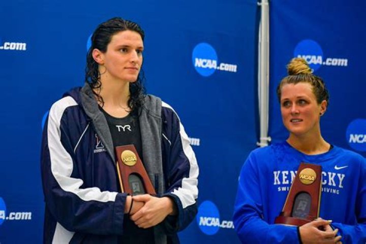 University of Kentucky swimmer Riley Gaines was tossed into the